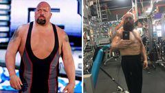 Big Show, durante su &eacute;poca en la WWE y tras hacer ejercicio en el gimnasio para ganar peso.