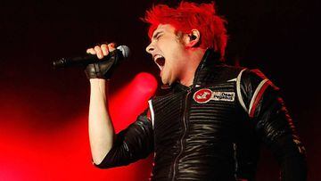 Gerard Way de My Chemical Romance durante el Reading Festival 2011, Inglaterra. Agosto 26, 2011.  