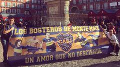 Los primeros hinchas de Boca se hacen sentir en Madrid