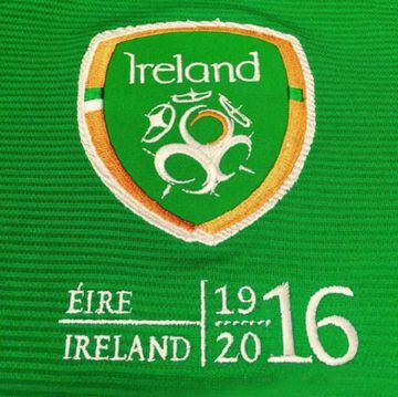 The Irish badge worn during the friendly against Switzerland