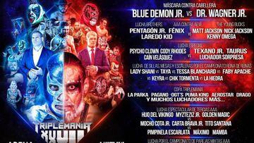 Tripleman&iacute;a 27 en vivo: Blue Demon Jr vs Dr Wagner Jr