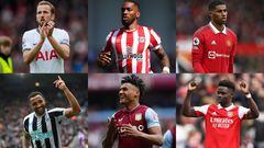 Harry Kane, Ivan Toney, Marcus Rashford, Callum Wilson, Ollie Watkins y Bukayo Saka están en el top 10 de máximos goleadores de la Premier League 2022/2023.