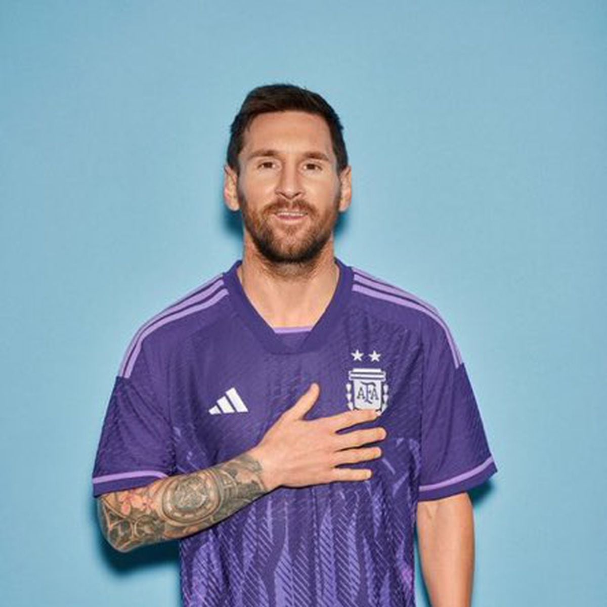 ARGENTINA ADIDAS AUTHENTIC 2022 WORLD CUP PLAYER ISSUE HEAT.RDY JERSEY M  MESSI