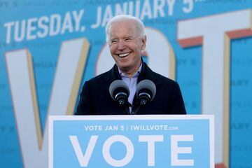 Go vote | US President-elect Joe Biden campaigns for Democratic Senate candidates Jon Ossoff and Raphael Warnock in Georgia.