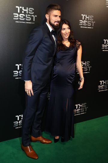 Olivier Giroud y su mujer Jennifer Giroud.