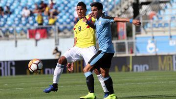 Colombia y Uruguay se enfrentan por la &uacute;ltima fecha del Sudamericano Sub 20 por un cupo al Mundial de Polonia 2019. 
