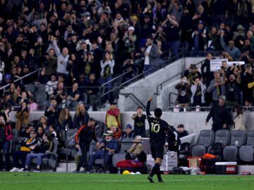 Carlos Vela receives a standing ovation from LAFC fans after being taken off in the Western Conference final win over Houston Dynamo. 
