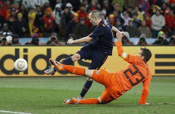 Iniesta marcó el gol que le dio el Mundial a España en 2010.