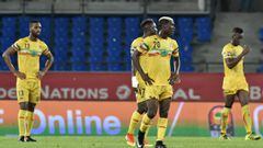 Los jugadores de la selecci&oacute;n de Mal&iacute; tras encajar un gol en la &uacute;ltima Copa de &Aacute;frica Mali 2017.