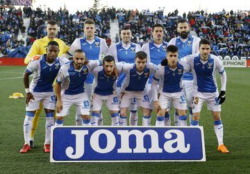 Leganés' starting line-ups.