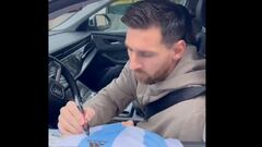 Messi desata la locura en Funes, su lugar de vacaciones