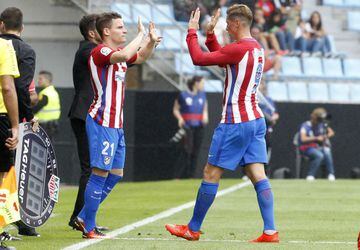 Gameiro sustituye a Fernando Torres.               CELTA DE VIGO - ATLETICO DE MADRID