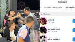 Messi le da follow a Peso Pluma y Nicky Nicole tras su encuentro en Miami