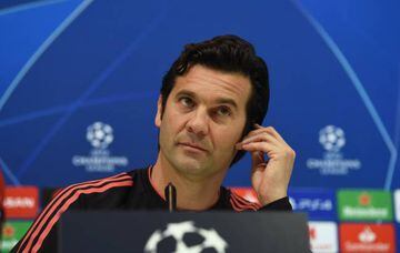 Santiago Solari, manager of Real Madrid holds a press conference ahead the UEFA Champions League Round of 16 Second Leg match of the UEFA Champions League between Real Madrid and Ajax at Valdebebas