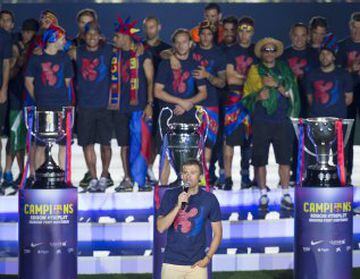 El 21 de mayo de 2014 fue presentado como nuevo entrenador del Barcelona tras la etapa de Tata Martino. En su primera temporada (14/15) ganó 5 títulos incluida la Liga, y en la segunda (15/16) también la consiguió.