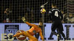 Ramos marca el penalti ante el Celta a lo Panenka.