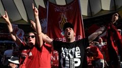 MADRID, SPAIN - JUNE 01: Liverpool fans enjoy the pre match atmosphere prior to the UEFA Champions League Final between Tottenham Hotspur and Liverpool at Estadio Wanda Metropolitano on June 01, 2019 in Madrid, Spain. (Photo by Michael Regan/Getty Images)