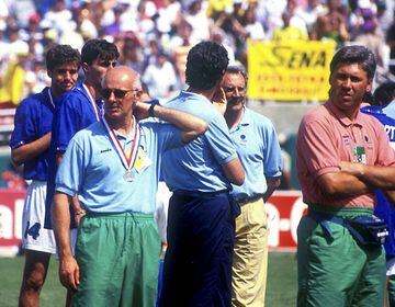 Sacchi y Ancelotti, en el Mundial 1994. 