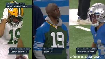 ¡Apoyo incondicional! El padre de estos jugadores de NFL usa un jersey combinado de ambos equipos