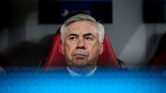 Leipzig (Germany), 25/10/2022.- Real Madrid's head coach Carlo Ancelotti reacts before the UEFA Champions League group F soccer match between RB Leipzig and Real Madrid in Leipzig, Germany, 25 October 2022. (Liga de Campeones, Alemania) EFE/EPA/MARTIN DIVISEK
