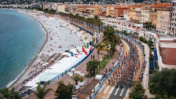 Imagen de la ciudad de Niza antes de la gran salida del Tour de Francia 2020.