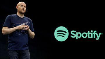 FILE PHOTO: Spotify CEO Daniel Ek speaks during a media event in New York, U.S., May 20, 2015. REUTERS/Shannon Stapleton/File Photo