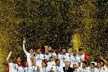 Real Madrid won the most recent edition of the FIFA Club World Cup in February. 