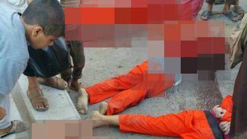 Imagen de los cadáveres de los jugadores del Al Shabab.