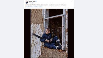 Ukraine | The photo of a nine-year old girl highlights the &ldquo;horrors of Putin invading a nation and putting civilians, including children, at risk.&rdquo;