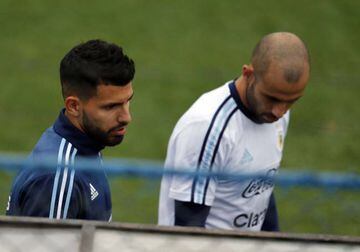 Aguero and Mascherano will have to do without Messi.
