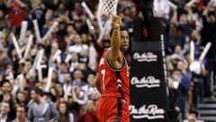 Jan 31, 2017; Toronto, Ontario, CAN; Toronto Raptors guard Kyle Lowry (7) celebrates hitting a basket against the New Orleans Pelicans in the second half at Air Canada Centre. Mandatory Credit: Kevin Sousa-USA TODAY Sports