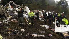 76 have died in a plane crash in Colombia, including members of the Chapecoense football team. 