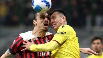 El chileno Gary Medel y el sueco Zlatan Ibrahimovic protagonizaron un fuerte choque durante el partido entre el AC Milan y el Bolonia. Los dos jugadores quedaron tendidos en el césped, sangrando. Necesitaron de asistencia médica para poder incorporarse.
