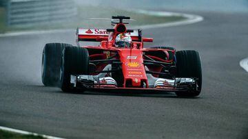 Sebastian Vettel probando el nuevo el monoplaza en Fiorano.