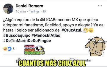 Cruz Azul continúa alimentando los memes con su derrota