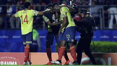 Jugadores de la Selecci&oacute;n Colombia celebrando un gol en Copa Am&eacute;rica.