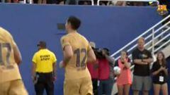 El gesto de Lewandowski tras el gol de Dembelé que es viral