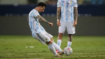 Messi, único: sólo él marcó de tiro libre en Copa América y Eurocopa