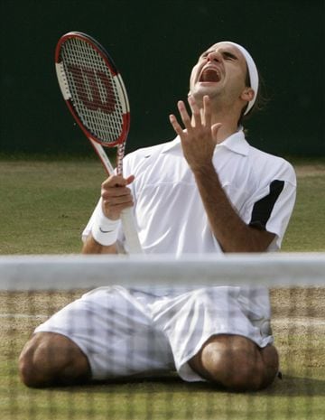 Defeated Andy Roddick 4-6, 7-5, 7-6, 6-4.