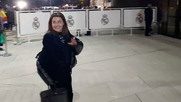 Rafaela Pimenta, agente de Haaland, en el Bernabéu. 