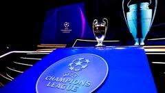 Istanbul (Turkey), 25/08/2022.- The trophy of the Champions League seen on the stage prior to the UEFA Champions League group stage draw 2022/23 in Istanbul, Turkey, 25 August 2022. (Liga de Campeones, Turquía, Estanbul) EFE/EPA/SEDAT SUNA
