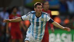 Messi celebra un gol frente a la selecci&oacute;n de Ir&aacute;n en el pasado Mundial de Brasil. 