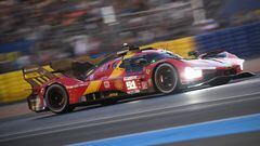 British driver James Calado steers his Ferrari 499P Hypercar WEC during a practice session prior to the 100th edition of the 24 hours of Le Mans on June 7, 2023. The 100th edition of the 24 hours of Le Mans will start on June 10, 2023. (Photo by JEAN-FRANCOIS MONIER / AFP)
