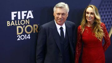 El entrendor del Bayern Munich, Carlo Ancelotti y su mujer, Mariann Barrena.