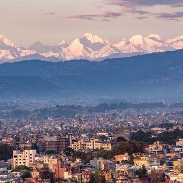 Vista del Monte Everest, desde Katmandú.