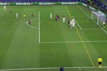 The controversial incident at the heart of the claim: Ramos appeared to be offside before tapping home the opening goal of the 2016 Champions League final.