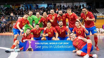 España celebra su clasificación al Mundial de Uzbekistán 2024.