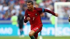 Cristiano in action for Portugal at the FIFA Confederations Cup.