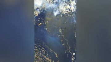 La impresionante toma de satélite de la erupción submarina en Tonga