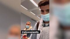 El lío de Alice Campello a Morata en el aeropuerto: "Qué desastre, te salva que eres guapísima..."